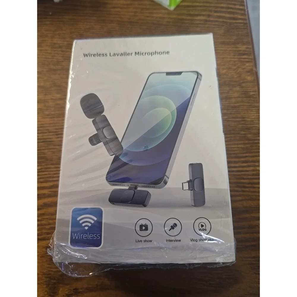 Lavalier Microphone Wireless Audio Video Recording Mini Mic For Android/iPhone